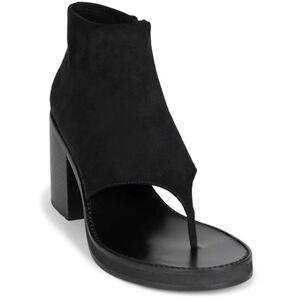 Jeffrey Campbell Trust Thong Ankle Boots in Black Suede